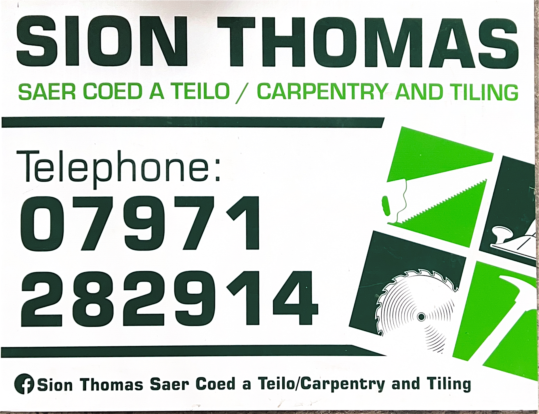 Sion Thomas Saer Coed a Teilo/Carpentry and Tiling